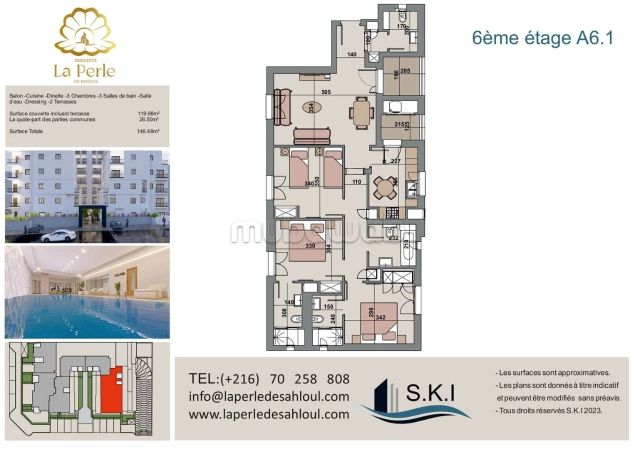 Apartment for sale. Total area 146 m²