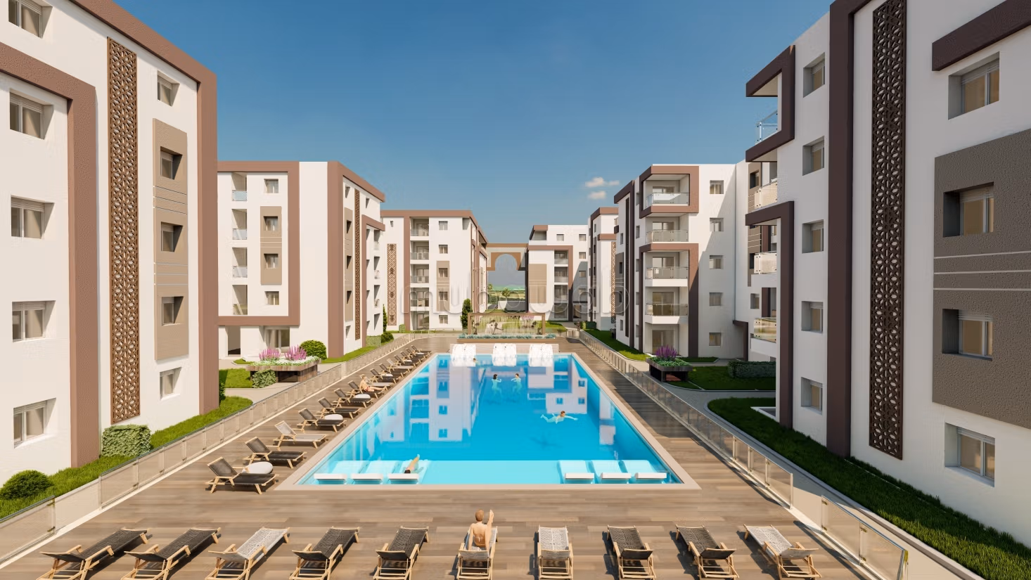 شقة رائعة للبيع ب الحمامات. 3 غرف