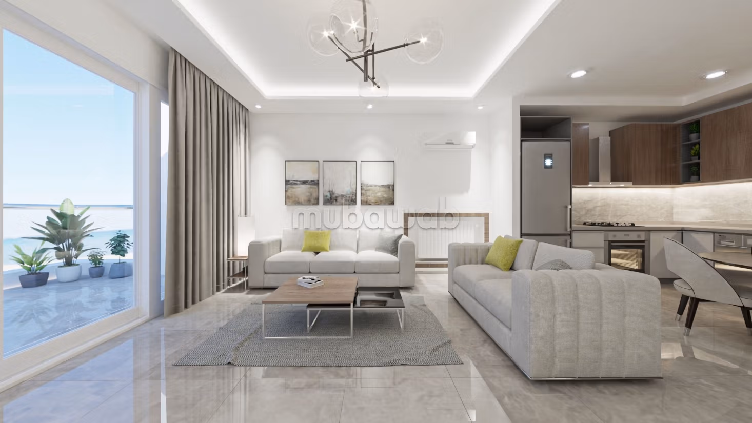 شقة رائعة للبيع ب الحمامات. 3 غرف