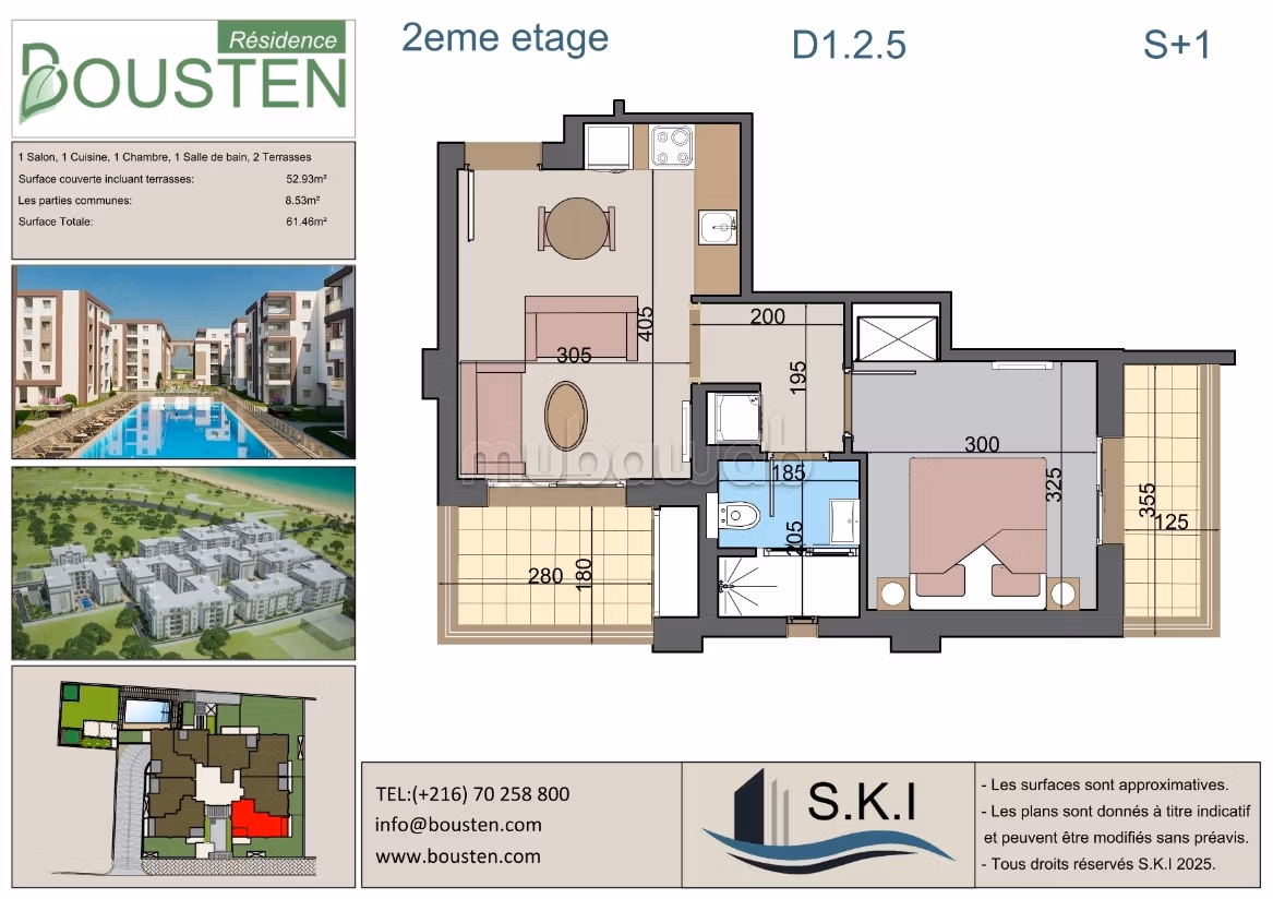Apartment to purchase in Hammamet. 1 room