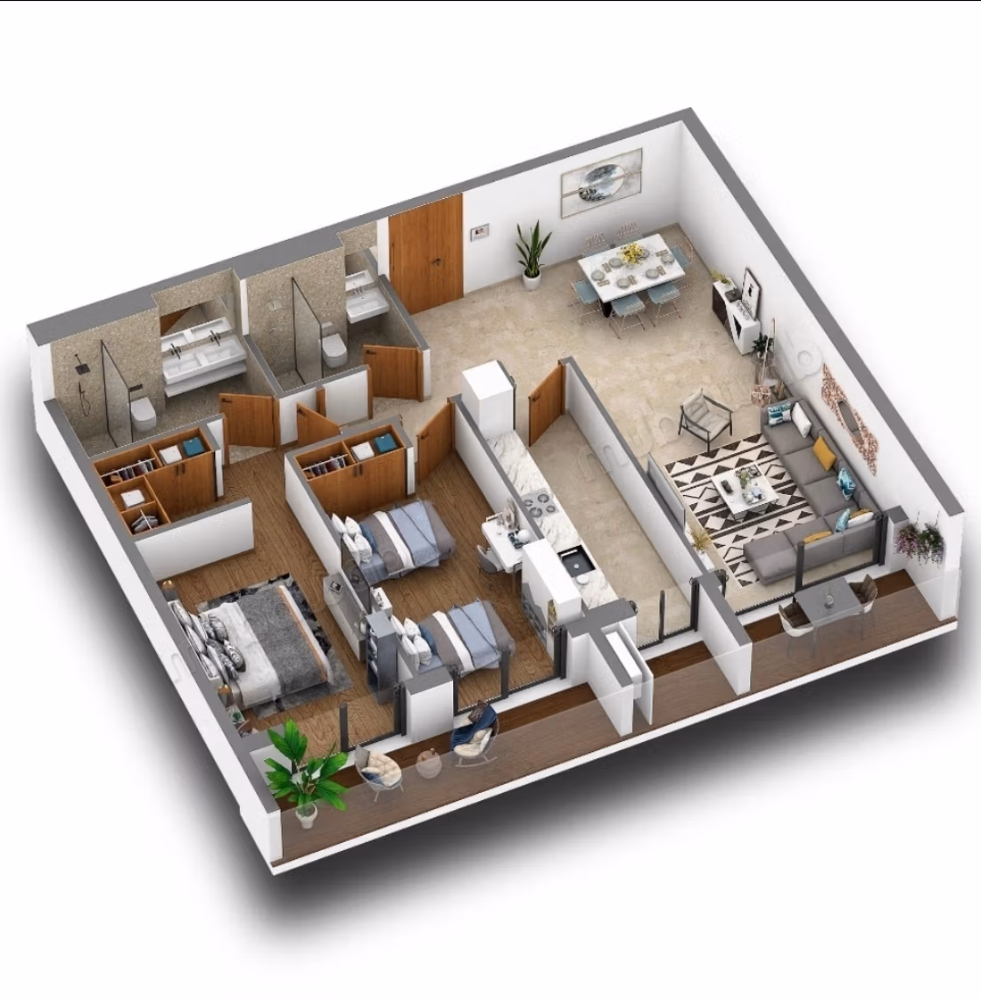 Appartement 115 m2 meublé à louer CFC