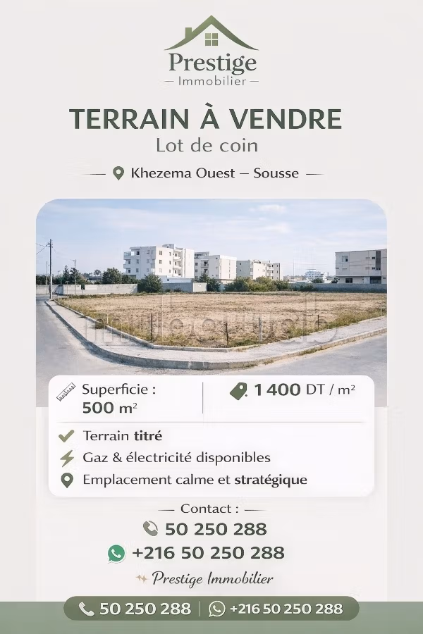 Terreno in vendita a Khezama Ouest