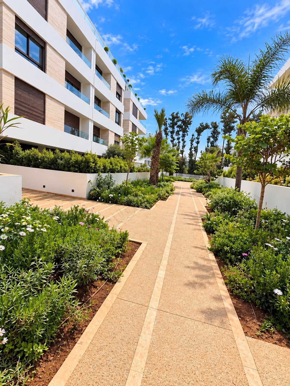 Appartement F2 rez de jardin neuf à louer – L’Orangerie de Souissi