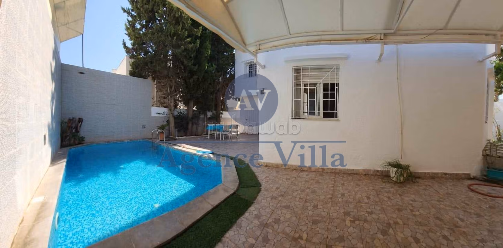 Villa S3 empty or furnished with pool in La Marsa