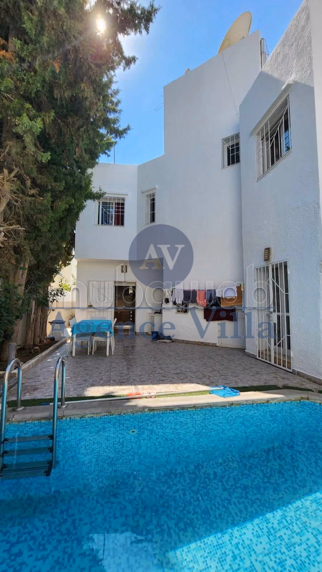 Villa S3 empty or furnished with pool in La Marsa