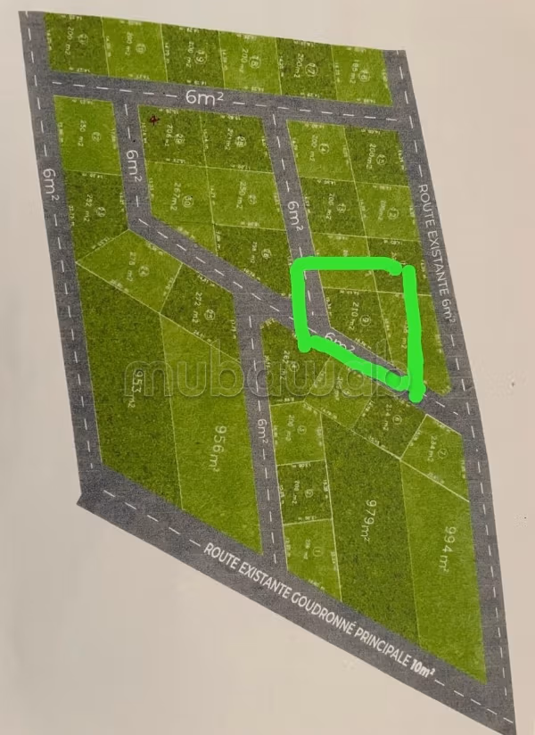 Terrain AV avec titre individuel hammamet