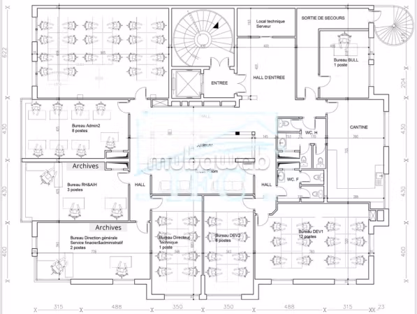 Bureau en 11 espaces 500m² CUN IFCU227