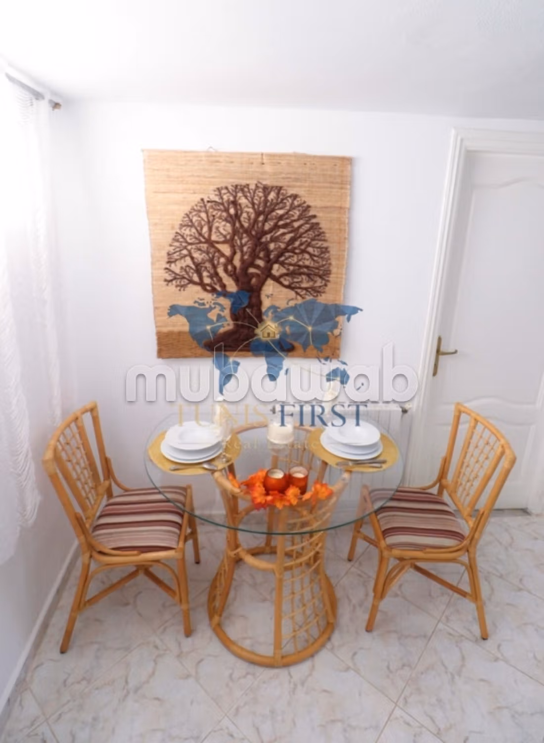 In affitto un appartamento S2 arredato al piano giardino a Marsa Cornich