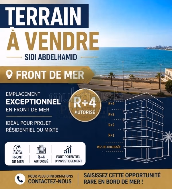 Terrain front de mer à vendre à Sidi abdelhamid