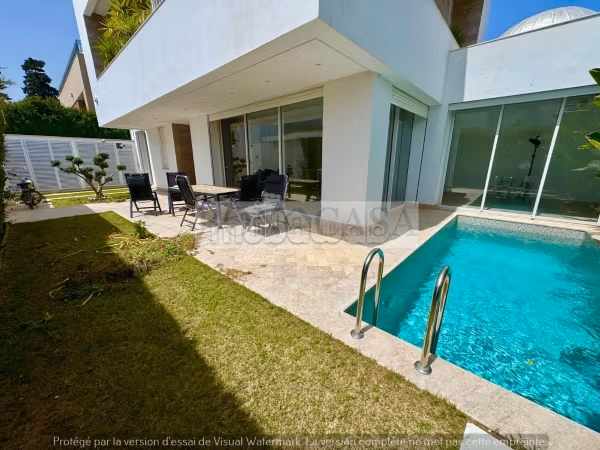 Villa S4 with pool & garden for rent in Gammarth