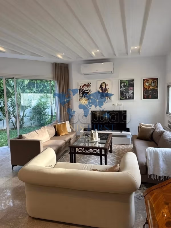 For rent a furnished S2 duplex with garden in Carthage