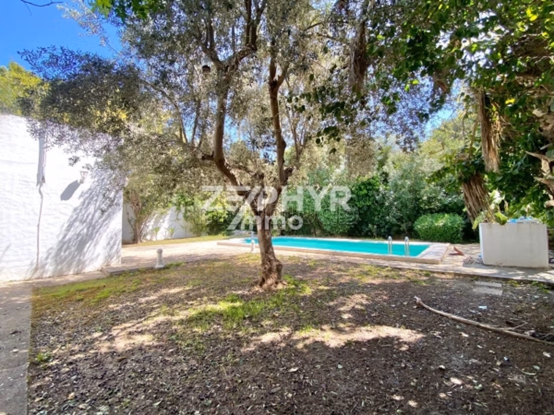 A louer Villa avec un grand jardin et piscine à Carthage