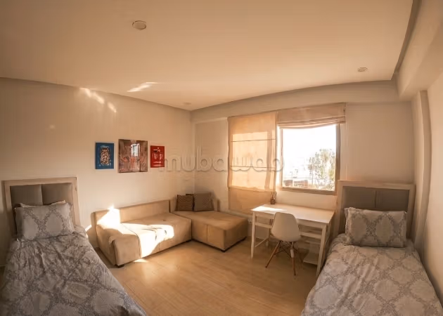 Louez cet appartement à El Qods. 
Surface totale 37 m². 
Bien meublé