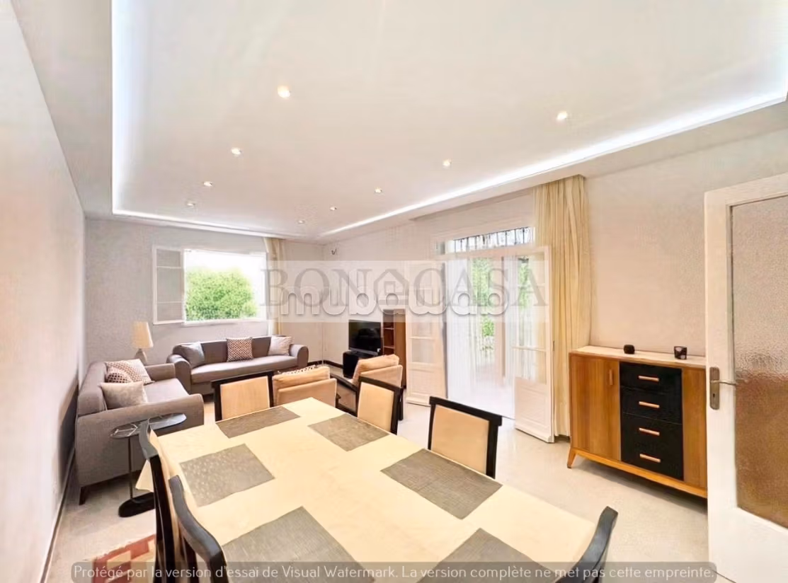 S3 Meublé avec jardin à louer au coeur de la Marsa