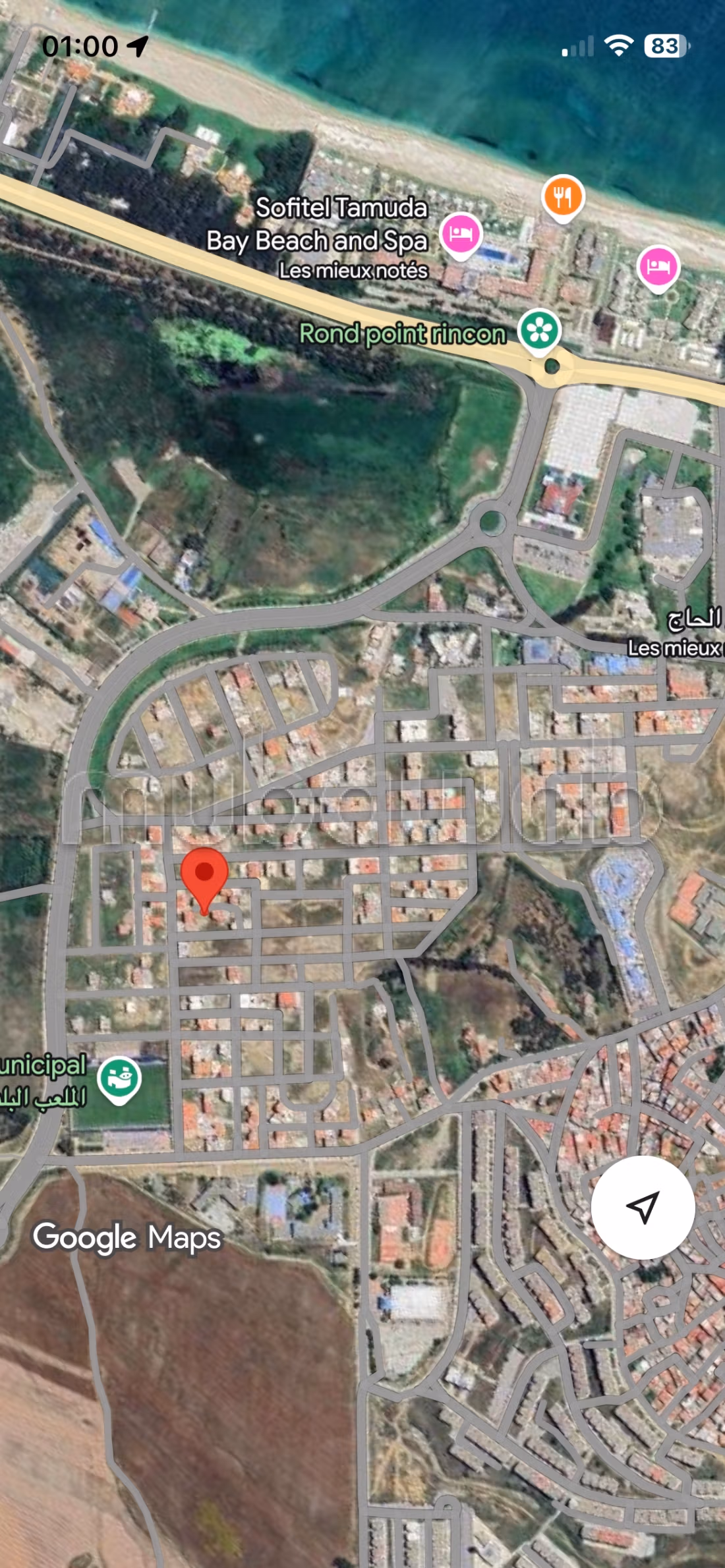 Terreno edificable de 105 m² Cerca de la playa de El Mdiq