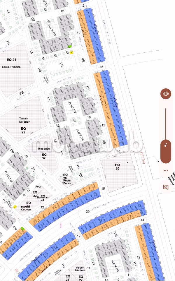 Terrain à la vente à Ennahda2. Surface totale 113 m²
