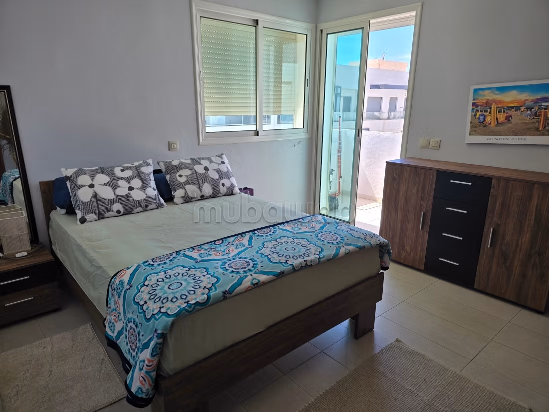 Appartamento ammobiliato con 2 camere da letto e piscina – a 5 minuti dalla spiaggia di El Mansouria – affitto a breve e lungo termine