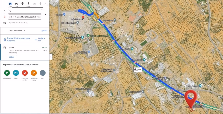 Terreno in vendita vicino al Mall of Sousse