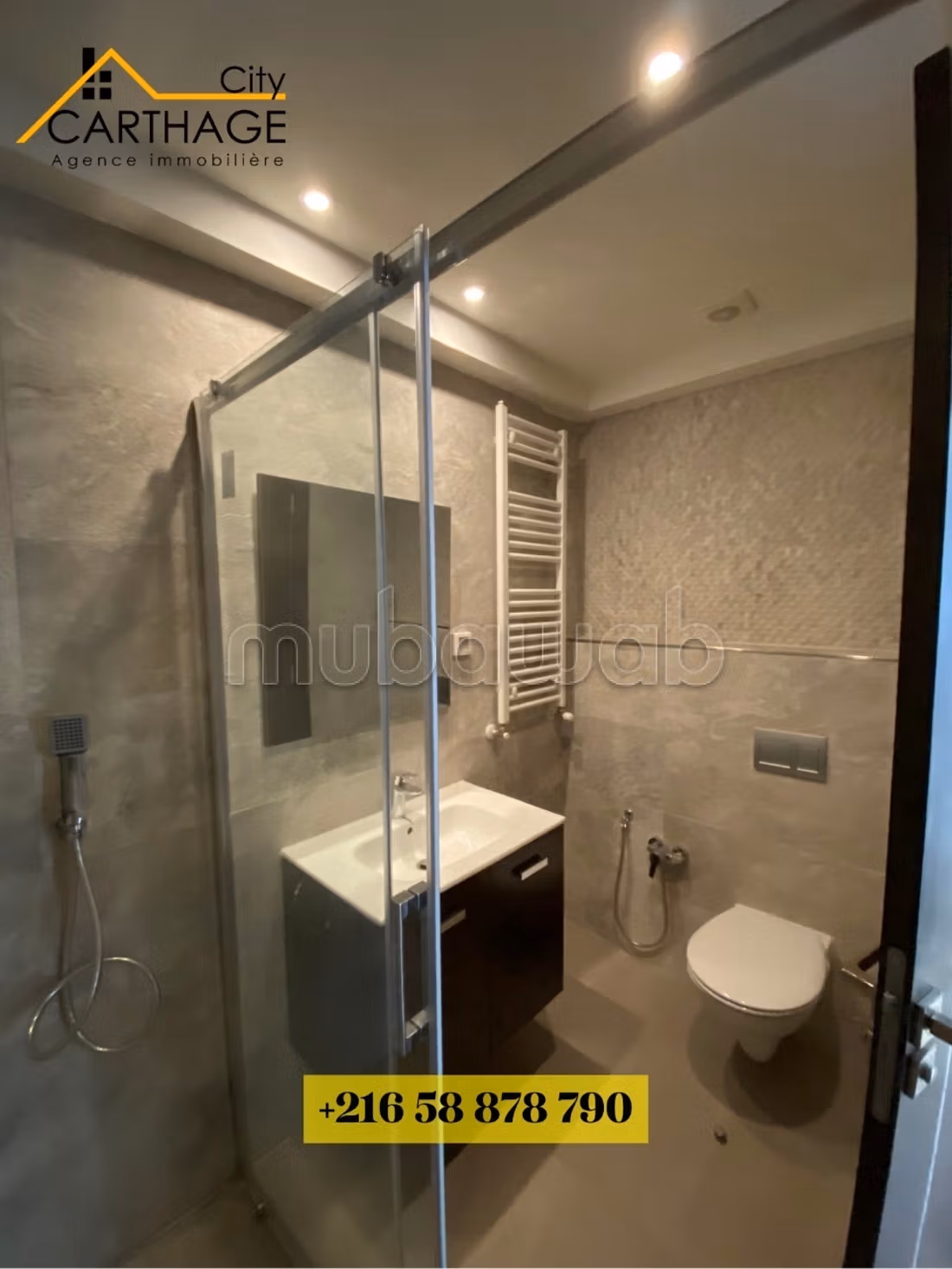 À louer appartement S1 Neuf Jardins Carthage