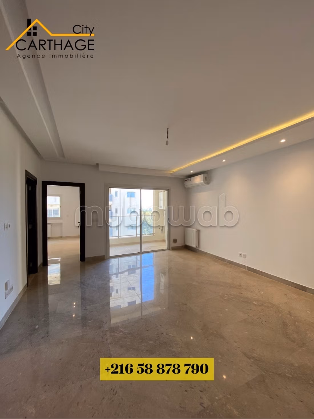 À louer appartement S1 Neuf Jardins Carthage