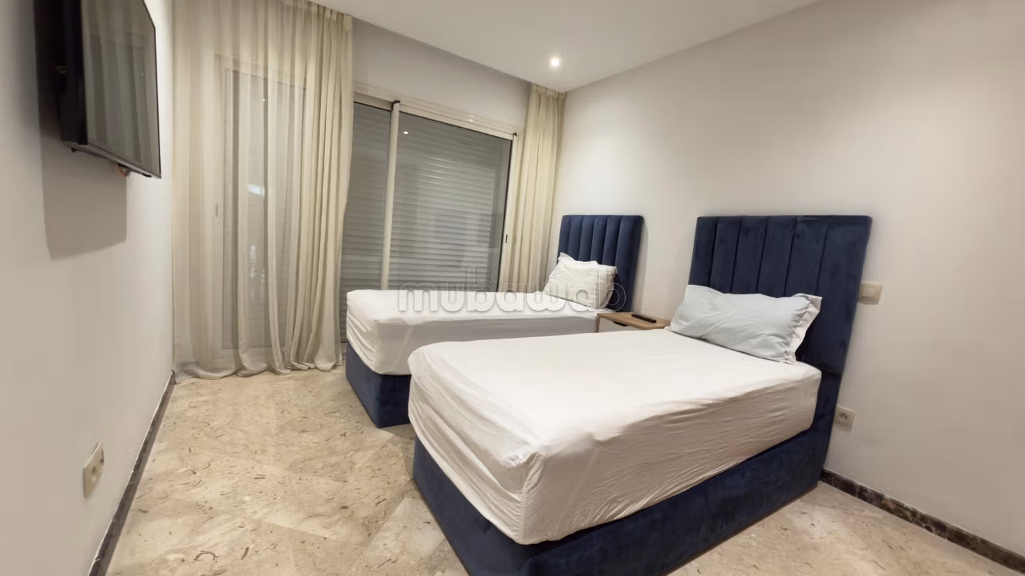 Appartement 3ch meublé à louer longue durée – 150 m² – front de mer dar bouazza