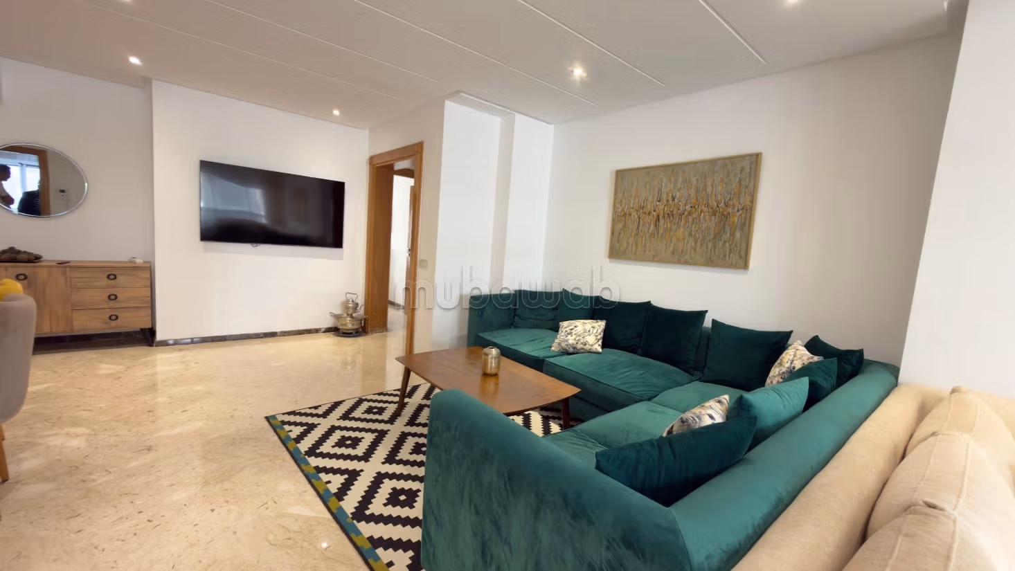 Appartement 3ch meublé à louer longue durée – 150 m² – front de mer dar bouazza