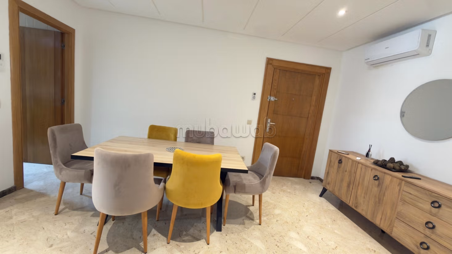 Appartement 3ch meublé à louer longue durée – 150 m² – front de mer dar bouazza