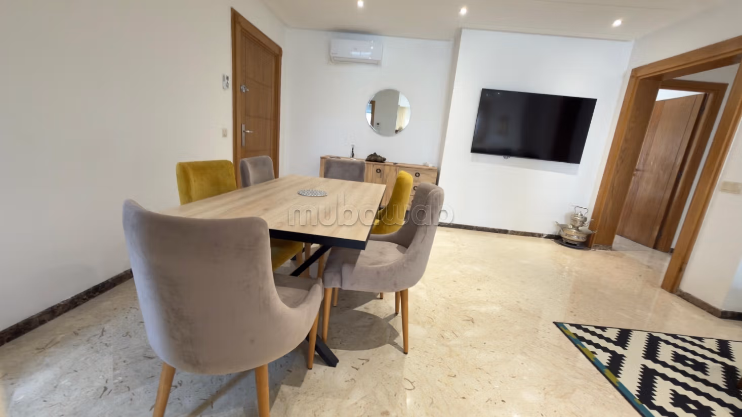 Appartement 3ch meublé à louer longue durée – 150 m² – front de mer dar bouazza