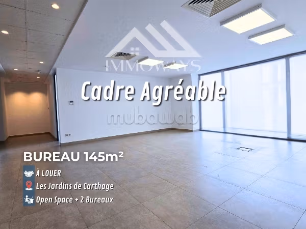 Ufficio luminoso di 145 m² ai Giardini di Cartagine