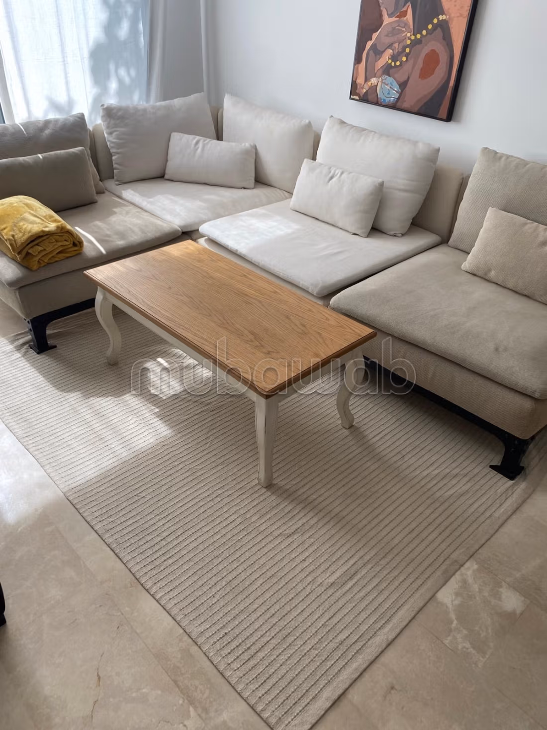 Appartement en location à Bouskoura. 
3 pièces. 
Meublé