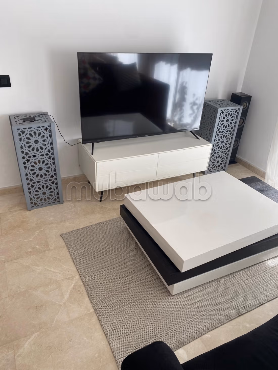 Appartement en location à Bouskoura. 
3 pièces. 
Meublé