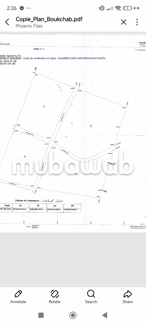 أرض جميلة للبيع بتزنيت. 
المساحة الكلية 87842 م²