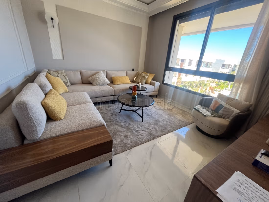 Ain diab extension: appartement de 103 m2 en location. 3 chambres. Meublé dans Résidence avec piscines