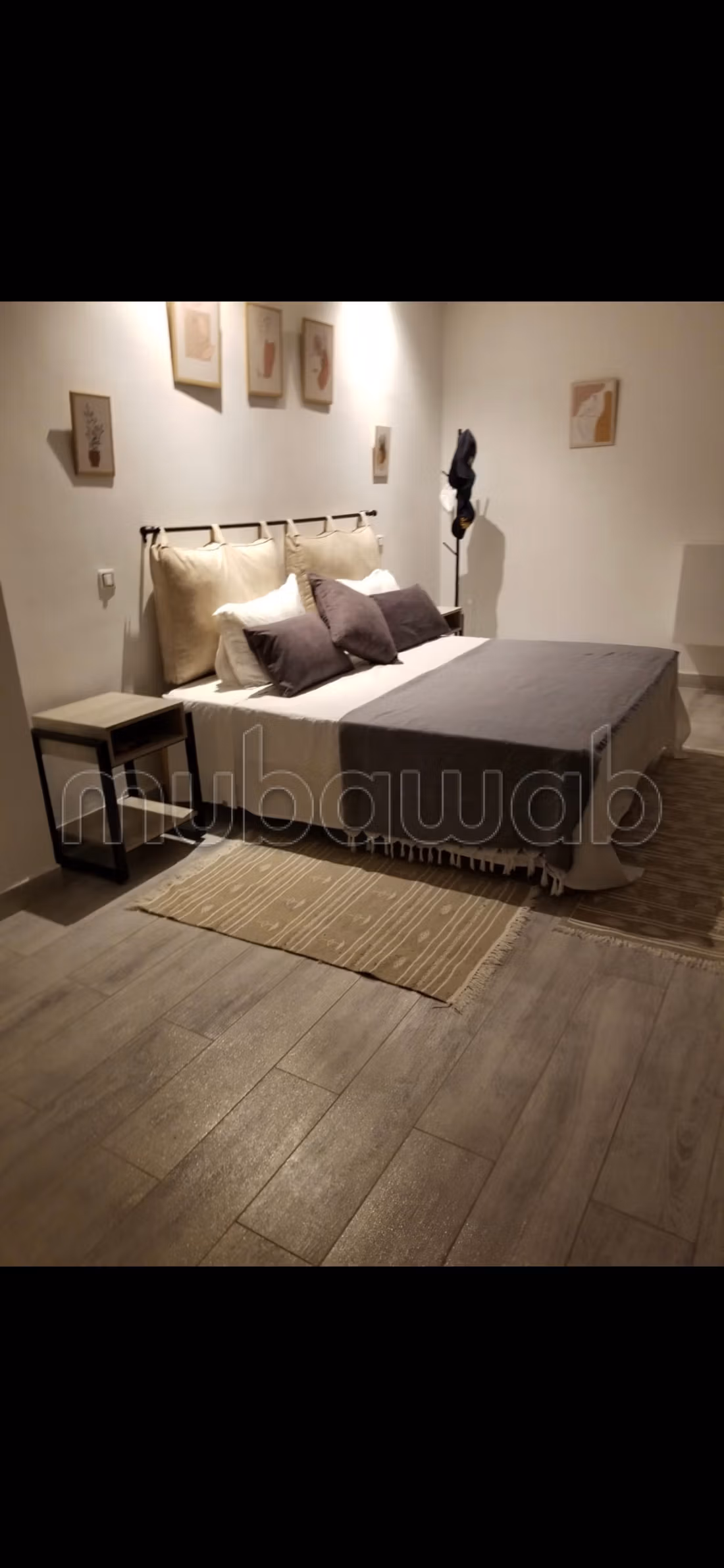 Location saisonnière à Hammamet. 
Surface de 250 m². 
Parking et terrasse