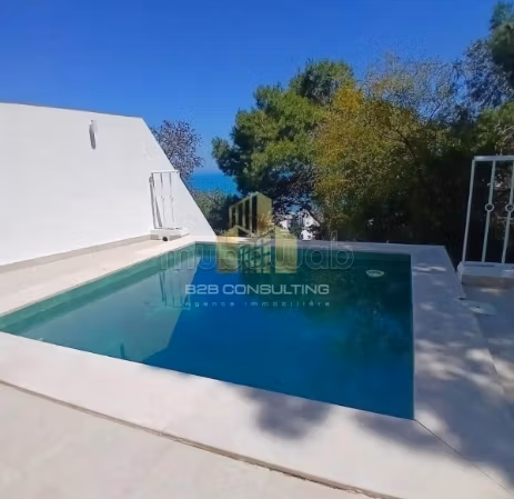 Location villa s 4 avec vue mer a la marsa