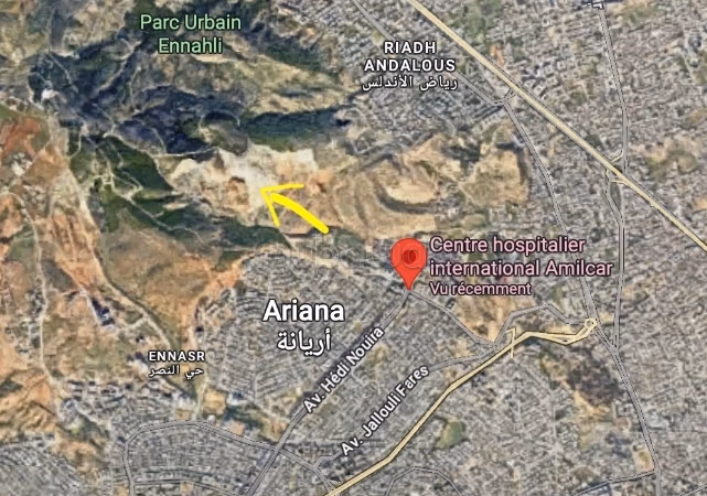 Terrain 550 m² Ennasr 1 – près clinique Amilcar
