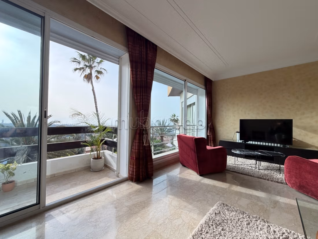 3 chambres meublé avec vue mer à la location à Ain Diab