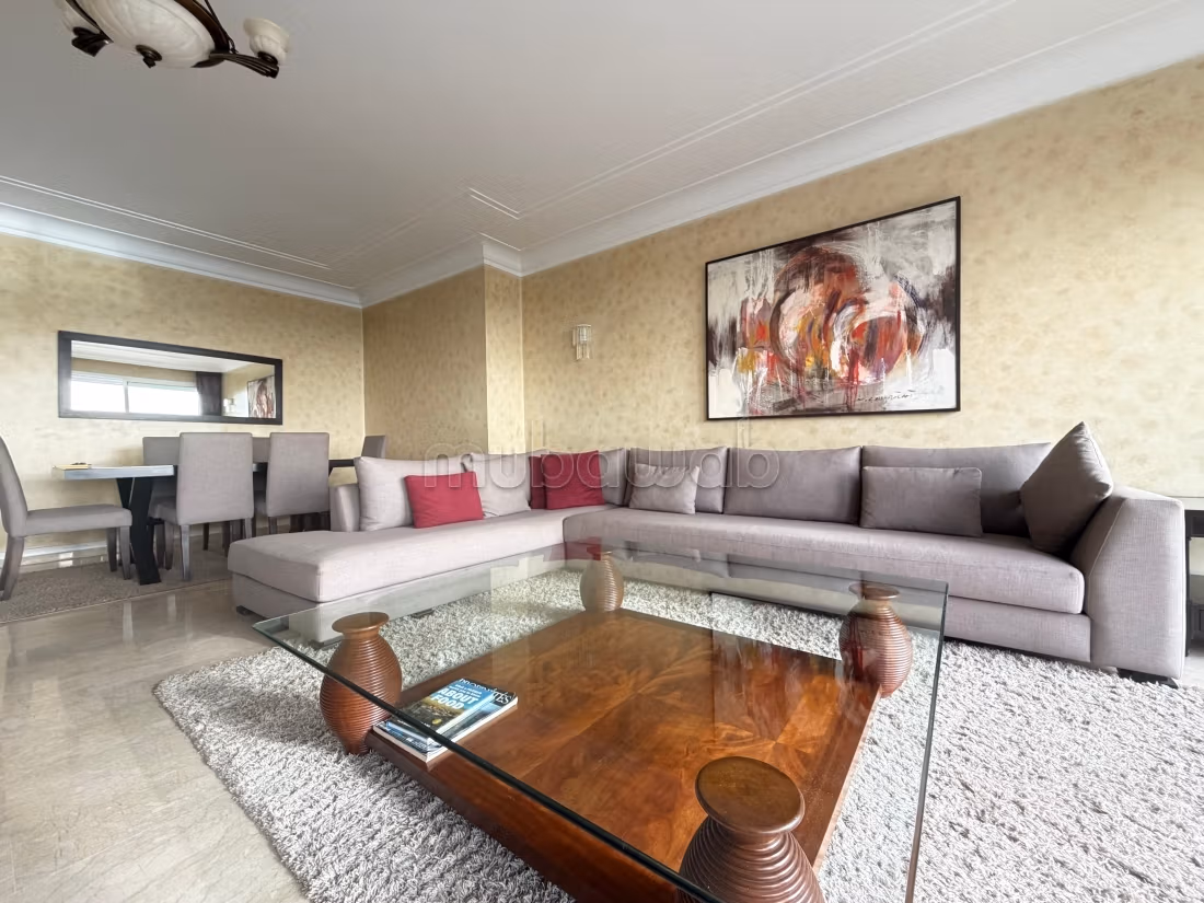3 chambres meublé avec vue mer à la location à Ain Diab