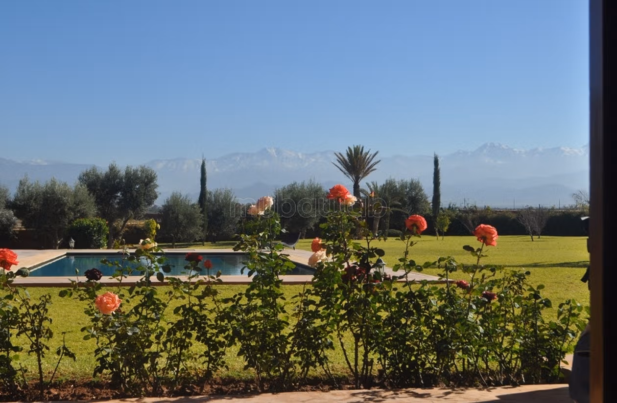 Villa riad vue atlas marrakech rte Ourika