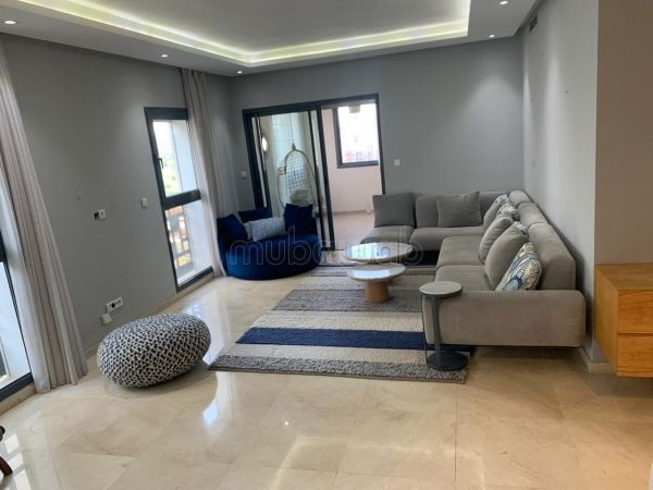Louez cet appartement à Casablanca Finance City. Surface totale 140 m². Bien meublé