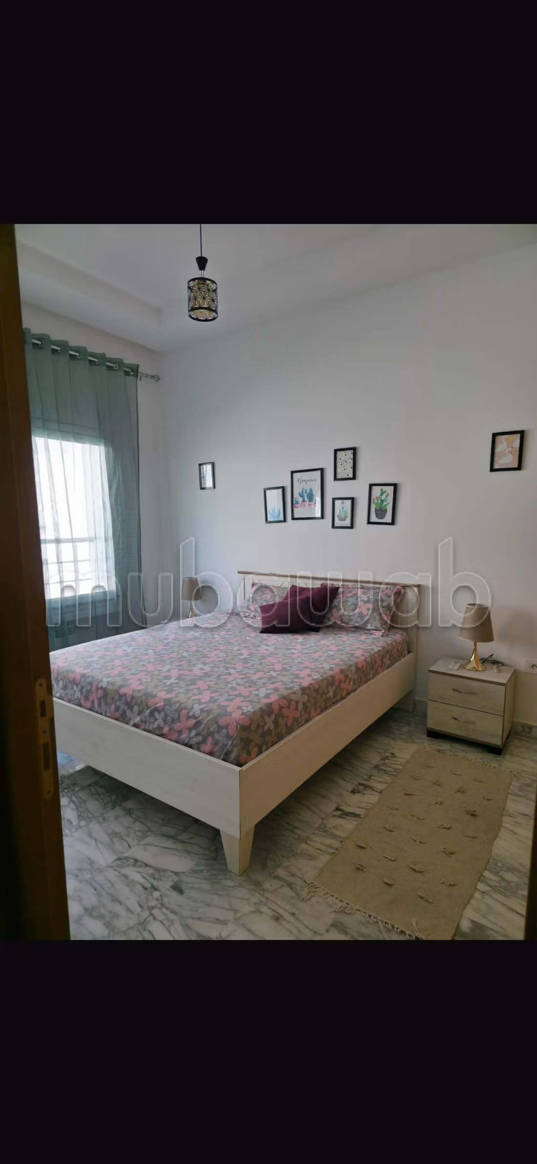 Bel appartement me en location à Les Jardins de Carthage. 1 chambre. Bien meublé