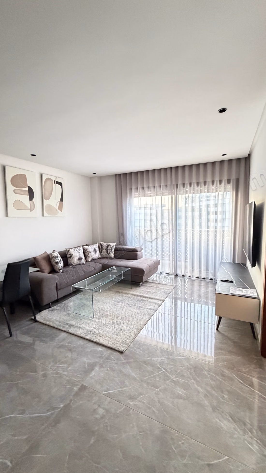 Flat for rent in Casablanca Finance City. Area 60 m². Cellar