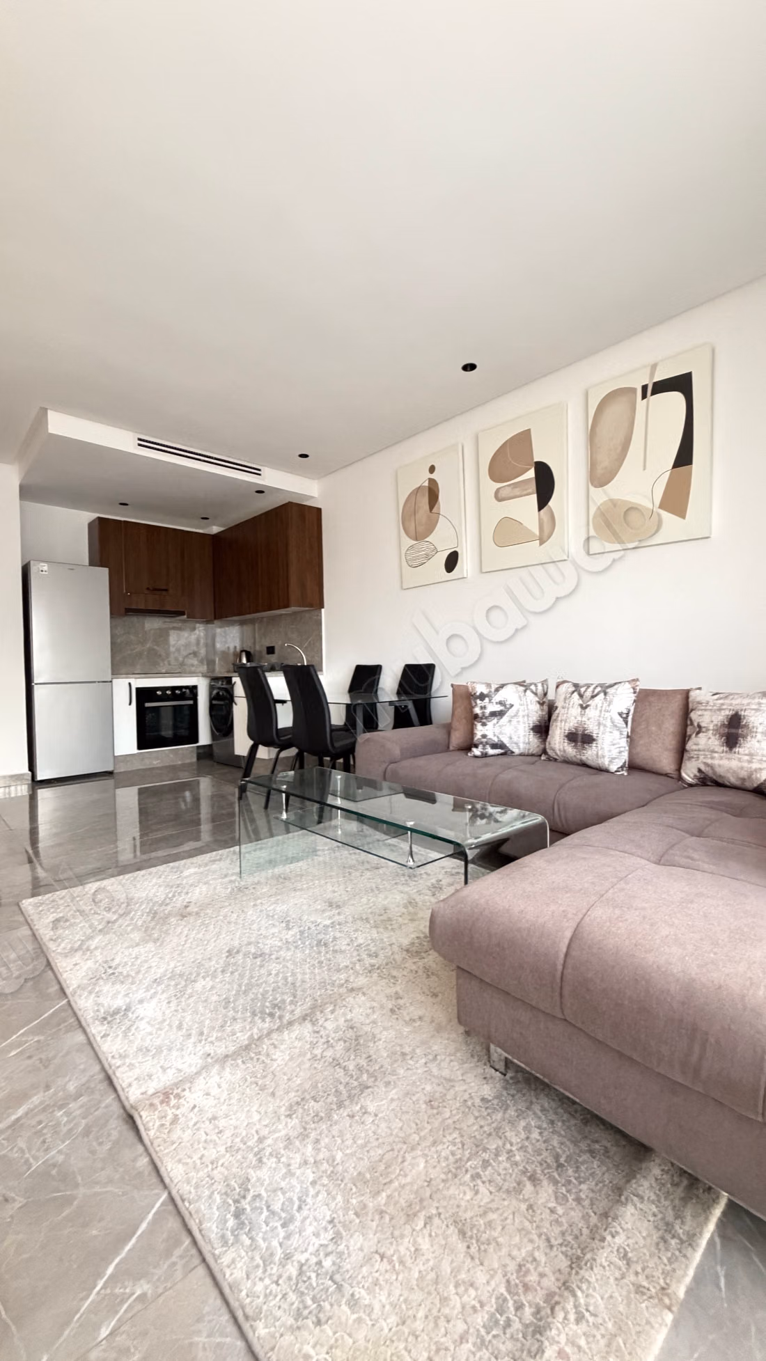 Flat for rent in Casablanca Finance City. Area 60 m². Cellar
