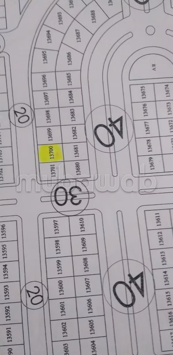 Vente terrain à Ryad Dakhla.
Superficie 310 m²