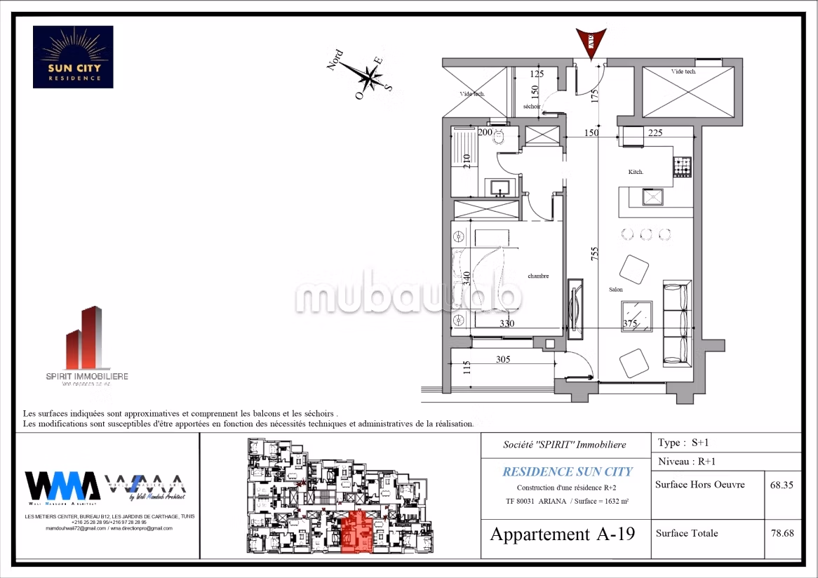 Grand S1 Superficie 79 m²