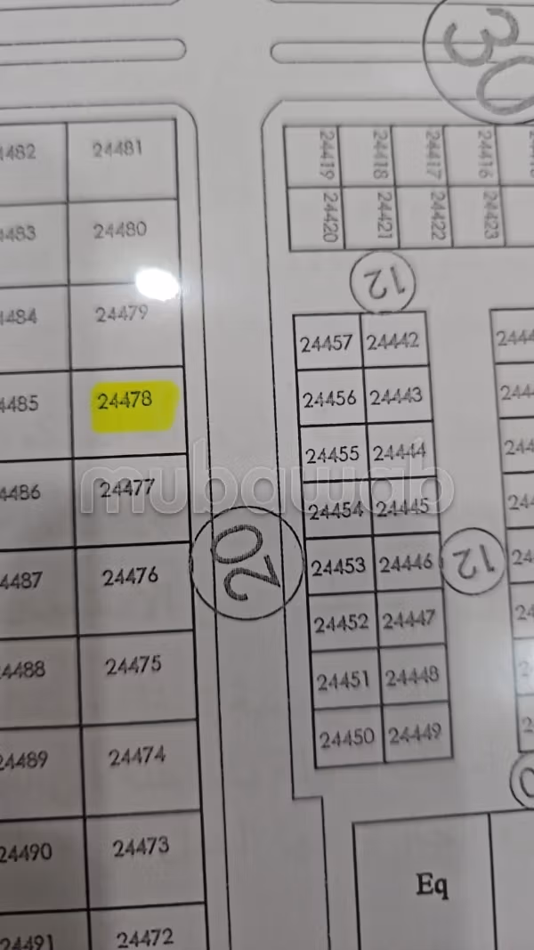 Terrain à la vente à Ryad Dakhla.
Superficie 310 m²