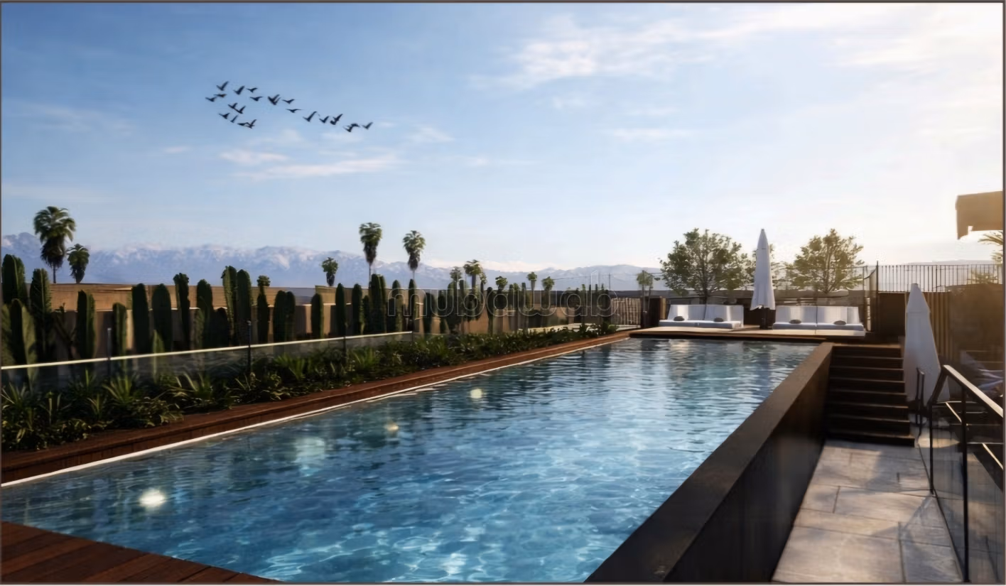 Superbe appartement à vendre à Guéliz. 1 belle chambre. Piscine et air conditionné — 2