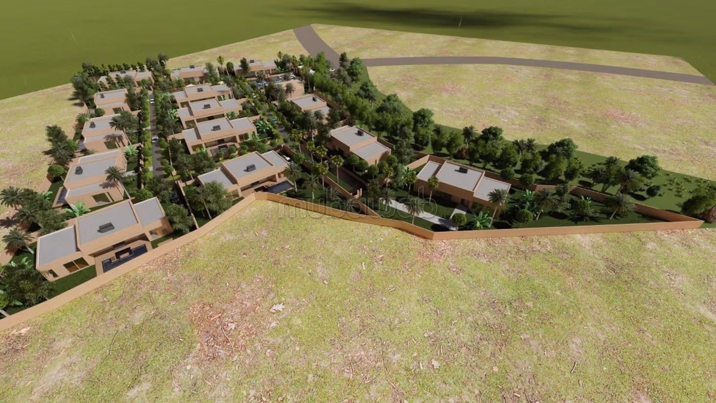 Vente terrain à la route fes.
Superficie 24000 m²