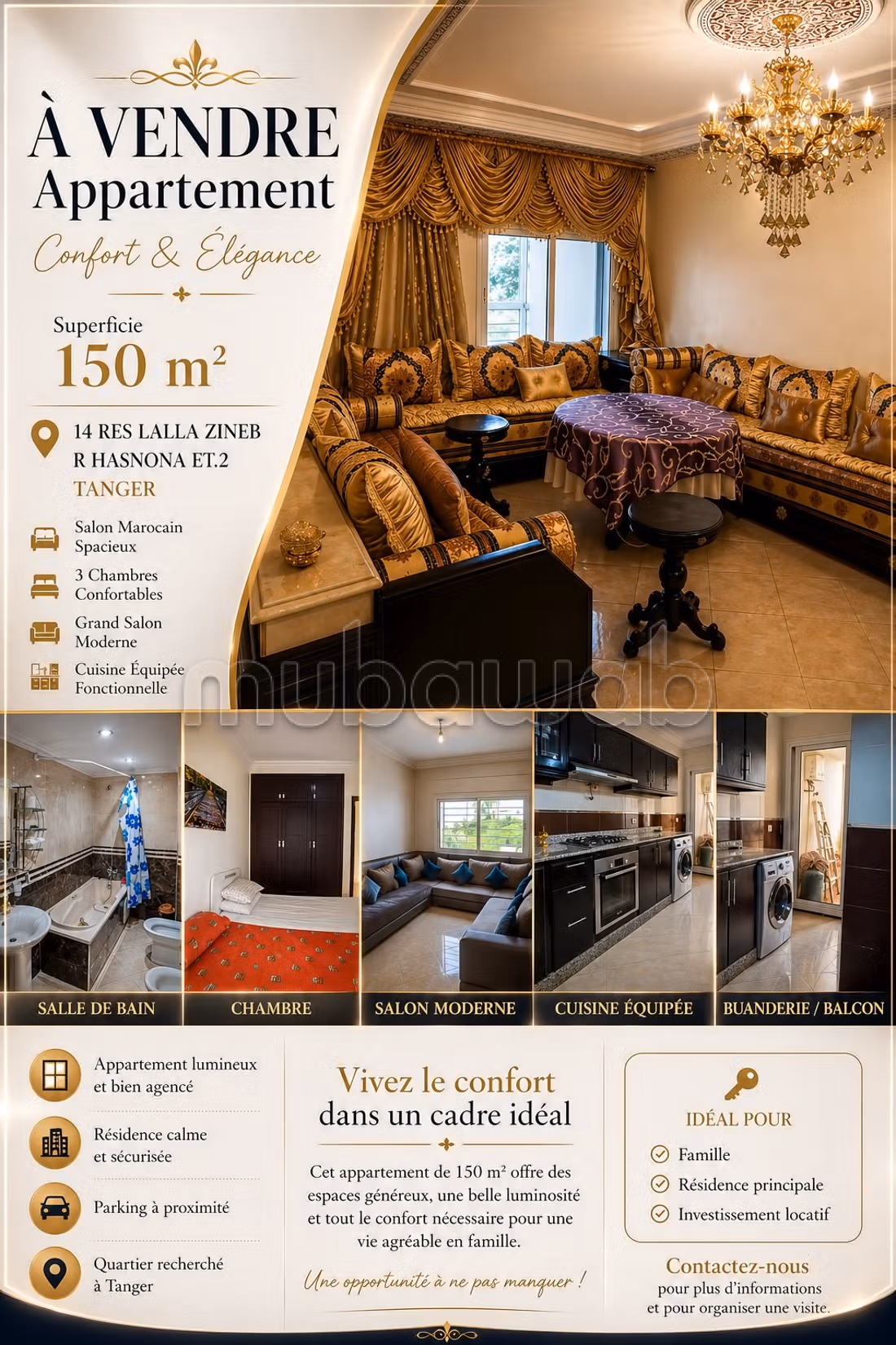 Appartement à vendre à Marchan. Surface totale 150 m². Meublé
