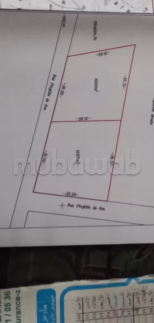 Land om te kopen. Totale oppervlakte 1000 m²